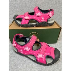 Kamik SeaTurtle2 Pink Closed Toe Sandals Girls Size 4 Water Friendly Vegan Shoes